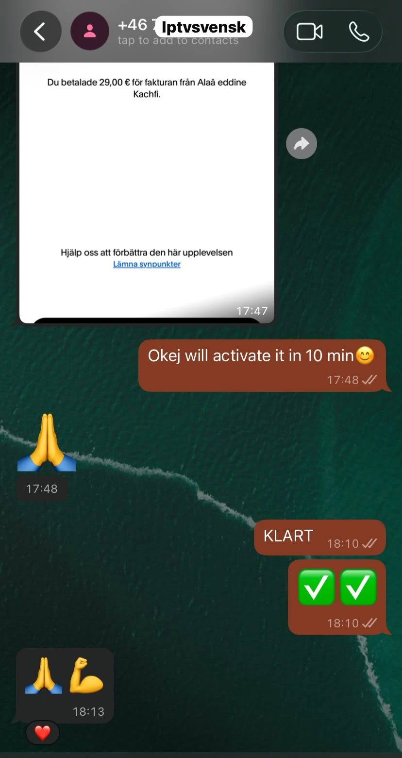 Skärmbild av verifierad kundrecension